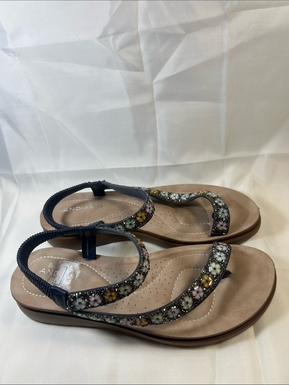Andiamo Women's Floral Jewel Backstrap Sandals — Multicolor
